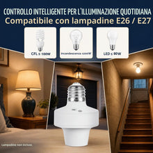 Carica l'immagine nel visualizzatore di Gallery, QIACHIP Portalampada E27 con Telecomando, Adattatore Lampadina Senza Fili