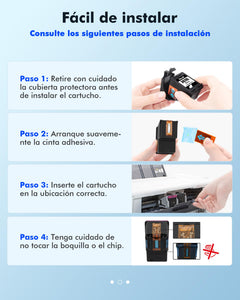 Heroil 302 XL 302XL Cartucce d'inchiostro Sostituzione per HP 302 nero e colore per HP Envy 4520 4522 4525 Officejet 3830 3834 4650 4652 DeskJet 1110 2130 3630 3632 3634 3636 (2-Pack)