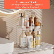 Carica l'immagine nel visualizzatore di Gallery, Avilia Set 2 Organizer Rotanti, 2 Livelli in Plastica Trasparente