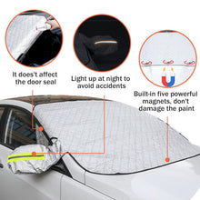 Carica l'immagine nel visualizzatore di Gallery, Copri Parabrezza Auto Copriparabrezza Auto Inverno Copertura per Parabrezza Auto 5 Magneti, Protezione contro Grandine, 