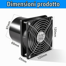 Carica l'immagine nel visualizzatore di Gallery, Joycabin Ventilatore Tubolare, 100 mm, Ventilatore di Scarico, Ventilatore Tubolare con Regolatore di Velocità, Resisten