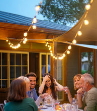 Carica l'immagine nel visualizzatore di Gallery, JEYMORKEY Catena Luci da Esterno Giardino - G40 65Ft 20M 30+2 LED Lampadine Esterno Filo IP44 Lucine da Esterno Giardino 20 Metri Luce Catena Luminosa Fila Catene Esterno Gazebo Lampade per Terrazzo