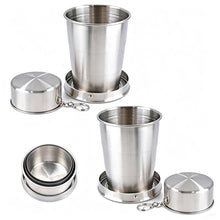 Carica l'immagine nel visualizzatore di Gallery, 2 Pezzi Bicchiere da Viaggio 150ml, Acciaio Inox Tazze da Campeggio