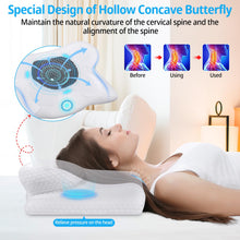 Carica l'immagine nel visualizzatore di Gallery, TEGOVE Cuscino Cervicale Per Dormire,Cuscino in Memory Foam Ortopedico Cervicale per Dolore al Collo Cuscino Ergonomico per Migliorare La Qualità Del Sonno,60 X 34 X 13CM