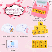 Carica l'immagine nel visualizzatore di Gallery, elzle Giochi Educativi, Gioco di Abbinamento Delle Lettere, Giocattoli per Imparare a Leggere per Bambini dai 3-6 anni, Gioco di Ortografia Regalo di Compleanno per Bambini e Bambine dai 3-6 anni