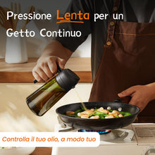 Carica l'immagine nel visualizzatore di Gallery, TrendPlain Spruzzino Olio per Friggitrice Aria 470ml, Dosatore Olio 2 in 1, Oliera Spray per Cucina, Insalata e Aceto, A