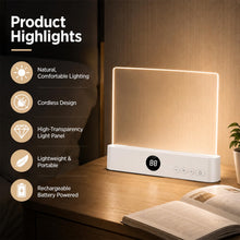 Carica l'immagine nel visualizzatore di Gallery, Lampada Libro Piatta, Lampada da Lettura LED, Luce per Libri con 3 Colori e Regolazione Continua, Pannello Luminoso a Pa