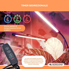 Carica l'immagine nel visualizzatore di Gallery, Mobiclinic®, Lampada per piante, Growflex, 3 modalità, 6000k, 10 livelli di luminosità, Spettro completo, Timer, Rotazio