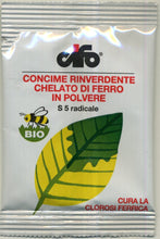 Carica l'immagine nel visualizzatore di Gallery, Cifo S5 Concime Rinverdente Chelato di ferro in polvere confezione da 10 grammi