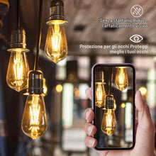 Carica l'immagine nel visualizzatore di Gallery, Edison lampadina vintage E27, 2200K, 4 pezzi lampadine led e27 luce calda Ideale per la nostalgia e l'illuminazione retr