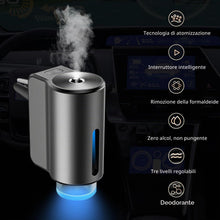 Carica l'immagine nel visualizzatore di Gallery, Deodorante per auto, 3 modalità, per auto, diffusore di aromi per auto, a ultrasuoni, automatico (nero)