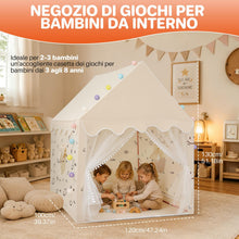 Carica l'immagine nel visualizzatore di Gallery, FUNYKICH Tenda da Gioco Bambini 120x100x130cm con Luci LED