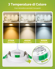 Carica l'immagine nel visualizzatore di Gallery, Fondiiz 5W Faretti Led Incasso per Cartongesso Orientabili Foro 70-80mm