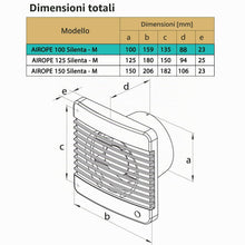 Carica l'immagine nel visualizzatore di Gallery, 100 mm ventola estrazione ventilazione standart + Valvola di non Ritorno Aria + zanzariera integrata, 78 m³ /h,7 W,dB(A)