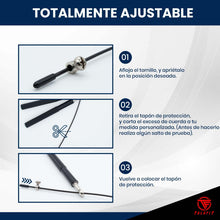Carica l'immagine nel visualizzatore di Gallery, Corda Crossfit Professionale TALAFIT | Corda per saltare Fitness Regolabile | Corda per saltare | Corda per saltare con cuscinetti ad alta velocità di rotazione | Custodia + Corda extra (NERO)