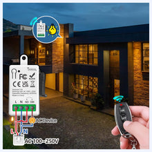 Carica l'immagine nel visualizzatore di Gallery, 433 Mhz AC 220V 230V 1Canale Interruttore Di Controllo Remoto Wireless Modulo Ricevitore Rele RF Con 2 Trasmettitori, Co