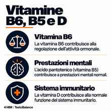 Carica l'immagine nel visualizzatore di Gallery, 4 HIM TestoBalance Testosterone Uomo, Integratore Zinco, 60 Compresse