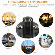 Carica l'immagine nel visualizzatore di Gallery, OSALADI 5 portalampada E10 con cavo e interruttore, portalampada a vite per mini lampadine, ideali per progetti fai da t