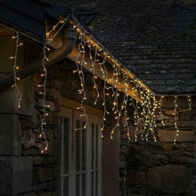 Carica l'immagine nel visualizzatore di Gallery, SALCAR Catena luminosa a LED per esterni, 200 luci per finestre, 8 m, luci natalizie (5 m di catena luminosa + cavo di alimentazione da 3 m), interno 31 V con 8 modalità di illuminazione e funzione