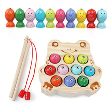 Carica l&#39;immagine nel visualizzatore di Gallery, LinStyle Giochi Bambini 3 Anni, Giochi di Pesca, Giochi Montessori Magnetici di Pesca in Legno mit 10 Pesci e Due Canne da Pesca, Regalo Bambino per 3 4 5 6 Anni