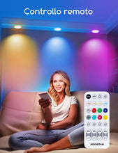 Carica l'immagine nel visualizzatore di Gallery, Aigostar Faretti LED da Incasso per Cartongesso 6W, Smart Bluetooth Mesh Lampada da Soffitto, RGB Dimmerabile, Bianco Ca