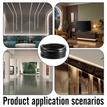 Carica l'immagine nel visualizzatore di Gallery, Profilo LED in silicone nero, 5 m, pannello acustico, striscia LED flessibile IP65, impermeabile, diffusore a canale, pr