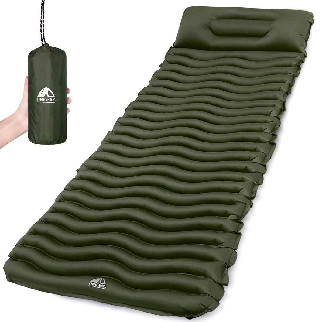 Unigear Materassino da Campeggio, Letto Gonfiabile da Campeggio Ultraleggero per Escursionismo, Zaino in Spalla, Amaca, Tenda, Sacco a Pelo
