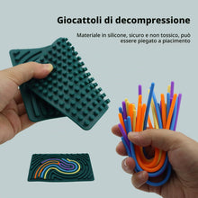 Carica l'immagine nel visualizzatore di Gallery, Sensory Activity Board Tavola da Attività Sensoriale Scheda di Attività Sensoriale Giocattolo Calmante in Silicone per S