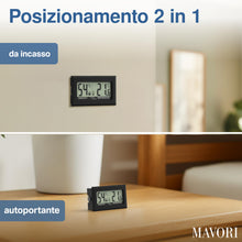 Carica l'immagine nel visualizzatore di Gallery, Mini termometro digitale 3 pz. - Igrometro piccolo, nero