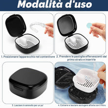 Carica l'immagine nel visualizzatore di Gallery, Zikenis Scatola per protesi dentarie con colino (Nero)