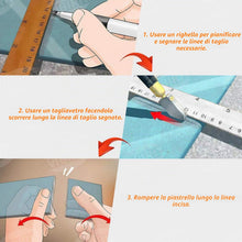 Carica l'immagine nel visualizzatore di Gallery, Tagliavetro Professionale con olio da taglio per vetro, testa da taglio da 2 mm a 20 mm, strumento tagliavetro con punta