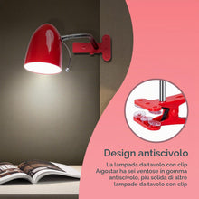 Carica l'immagine nel visualizzatore di Gallery, Aigostar Lampada da Lettura Vintage E27, Lampada con Pinza in Metallo Flessibile e Regolabile, Lampada da Scrivania con 