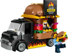 Carica l&#39;immagine nel visualizzatore di Gallery, LEGO City Furgone degli Hamburger Giocattolo, Veicolo da Costruire per Bambini e Bambine da 5 Anni in su, Camion Food Truck con Accessori per Cucinare e 2 Minifigure, Regalo Divertente 60404
