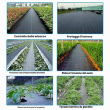 Carica l'immagine nel visualizzatore di Gallery, LITA 10 m x 2 m Ampio Tessuto di Protezione dalle Erbacce per Giardino, Paesaggio, vialetto, Tessuto Non Tessuto, Resist