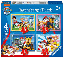 Carica l'immagine nel visualizzatore di Gallery, Ravensburger - Puzzle Paw Patrol B, Collezione 4 in a Box, Idea Regalo per Bambini 3+ Anni, Gioco Educativo e Stimolante, 4 Puzzle 12-16-20-24 Pezzi, 70x50 cm