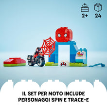 Carica l&#39;immagine nel visualizzatore di Gallery, LEGO DUPLO Marvel L’Avventura in Moto di Spin, Gioco Educativo per Bambini e Bambine da 2 Anni con Moto Gicattolo, Playset Basato sulla Serie TV Spidey e i Suoi Fantastici Amici 10424