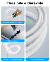 Carica l&#39;immagine nel visualizzatore di Gallery, Baileku Cavo iPhone 2M Cavo Lightning USB Certificato MFi Filo Caricatore iPhone Carica Rapida Nylon Cavetto Ricarica Caricabatterie per iPhone 14 13 12 11 Pro Max Mini XS XR X 8 7 6 6s Plus SE, iPad