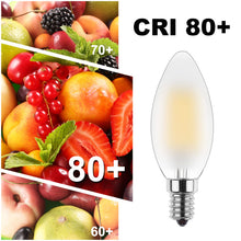Carica l'immagine nel visualizzatore di Gallery, E14 LED Dimmerabile a Forma di Candela 4W,Lampadine a Candela a LED Vintage Bianco Caldo 2700K,Sostituisce 40W,per Lampa
