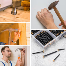 Carica l'immagine nel visualizzatore di Gallery, 130 Pezzi Chiodi per Pareti in Cemento, Set di Chiodi in Acciaio per Calcestruzzo, Kit Chiodi, Chiodi per Appendere Quad