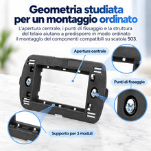 Carica l'immagine nel visualizzatore di Gallery, Topolenashop 5 Supporti Compatibili BTicino Living International e Living Light – Telai per Placche, Interruttori e Frut