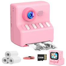Carica l'immagine nel visualizzatore di Gallery, Macchina Fotografica Bambini Istantanea Rosa: HODDRCCN Macchina Fotografica Istantanea Bambini - Registrazione Video 108