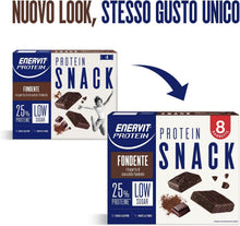 Carica l'immagine nel visualizzatore di Gallery, Enervit Protein Snack Fondente Barretta Proteica Low Sugar 27g Astuccio 8-25% Proteine, Ricco Fibre, Senza Glutine