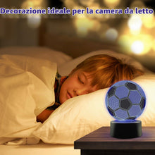 Carica l'immagine nel visualizzatore di Gallery, Lampada da notte a LED 3D, Calcio Lampada Notturna 3D Visiva