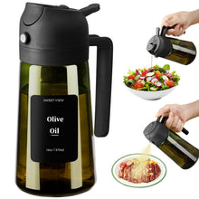 Carica l'immagine nel visualizzatore di Gallery, SWEET VIEW Spruzzatore Olio e Distributore Olio, 470 ml, in vetro resistente alla luce, per cucina, friggitrice ad aria, cucina, insalata e barbecue