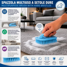 Carica l'immagine nel visualizzatore di Gallery, IPEA Spazzola per Pulire Tessuti, Bucato, Superfici di Casa, Macchie Ostinate - [ SETOLE DURE ] - Impugnatura Comoda - Multiuso per Rimuovere Macchie da Divano e Biancheria - Pulizia Profonda