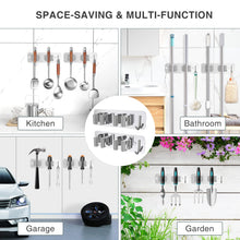 Carica l'immagine nel visualizzatore di Gallery, HOMEASY Porta Scope Parete 2 Pezzi, Acciaio Inox, Argento