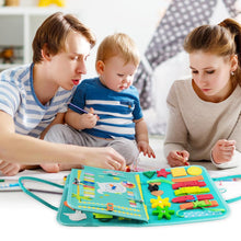 Carica l'immagine nel visualizzatore di Gallery, Busy Board Giochi Montessori 1 2 3 Anni Bambini,4 Strati Tavola Montessori 1 Anno,Pannello Sensoriale Valigetta Montesso