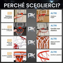 Carica l'immagine nel visualizzatore di Gallery, STAY GENT Mini Canestro Basket Kit per Bambini e Adulti