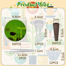 Carica l'immagine nel visualizzatore di Gallery, 125PCS spugne per crescita Kit di Baccelli di Semi,sistema di coltivazione idroponico con 12 cesti per piante, 50 etiche