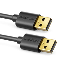 Carica l'immagine nel visualizzatore di Gallery, deleyCON 0,5m Cavo USB 2.0 A Maschio a A Maschio - Cavo Dati ad Alta Velocità - Trasmissione Rapida e Sicura - Contatti 